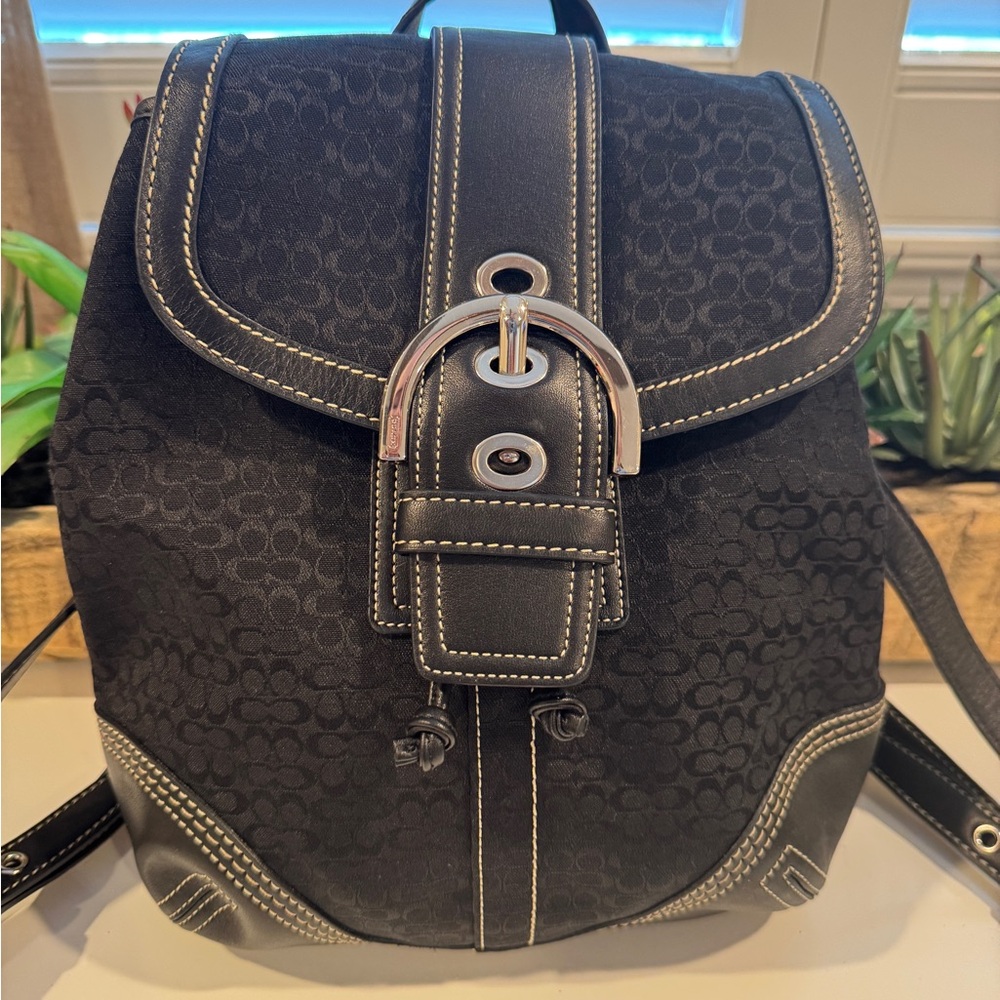 COACH mini Black Backpack NWT